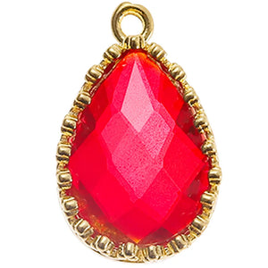 10pcs Colorful Water Drop Crystal Metal Charms Pendant DIY Jewelry Making