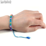 10pcs Colorful Wood Beads Friendship Bracelets Charm Bangle Beach Jewelry