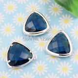 10pcs Zircon Stone Copper Pendants DIY Jewelry Making Bracelet Earring 15x17mm