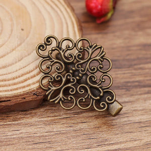 10pcs Copper Vintage Hairpins Hair Clips for DIY Hair Jewelry Making
