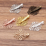 10pcs Copper Vintage Hairpins Hair Clips for DIY Hair Jewelry Making