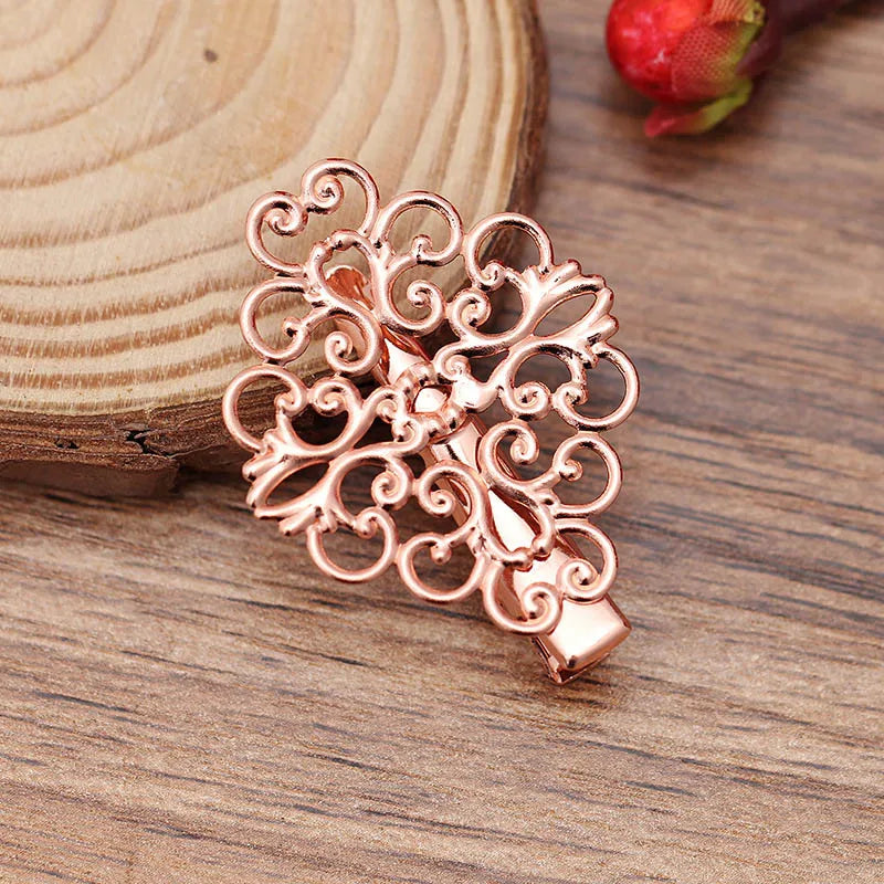 10pcs Copper Vintage Hairpins Hair Clips for DIY Hair Jewelry Making