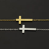 10pcs/lot Religion Charm Cross Bracelets Stainless Steel Jesus Bracelet