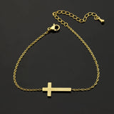 10pcs/lot Religion Charm Cross Bracelets Stainless Steel Jesus Bracelet