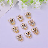 10pcs Crystal Owl Enamel Charms for DIY Earrings Bracelets