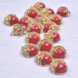 10pcs Double Circle Rhinestone Charms for Earring Crafts