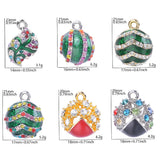 10pcs Double Circle Rhinestone Charms for Earring Crafts