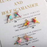 10pcs/lot 3D Sparrow Pendant Alloy Enamel Birds Charm DIY Jewelry YZ347