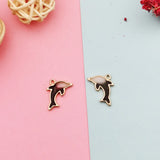 10pcs Gradient Baby Dolphin Whale Enamel Charms for DIY Jewelry Making