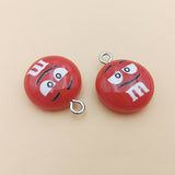 10pcs Chocolate Beans Resin Charms for Jewelry Making