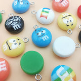 10pcs Chocolate Beans Resin Charms for Jewelry Making