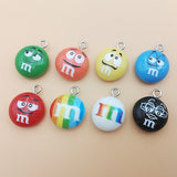 10pcs Chocolate Beans Resin Charms for Jewelry Making