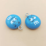 10pcs Chocolate Beans Resin Charms for Jewelry Making