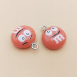 10pcs Chocolate Beans Resin Charms for Jewelry Making