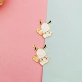 10pcs Dog Alloy Enamel Pendants Ice Cream Puppy Charms DIY Jewelry