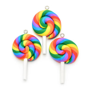 10pcs Lollipop Charms Pendants for Jewelry Making