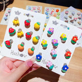 Resin Kids Ear Clip Cartoon Animal Flower Fruit No Piercing Earrings