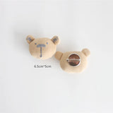 10pcs Coffee Bear Dolls Appliques For Clothes DIY Hair Accessories
