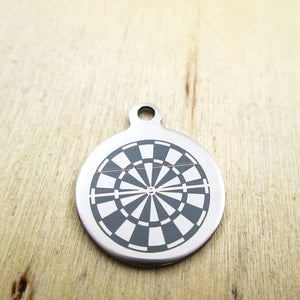10pcs Dart Board Stainless Steel Charms - Customized - DIY Pendants