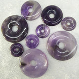 10pcs Natural Amethysts Stone Beads Ring Circle Beads 20mm 30mm 40mm