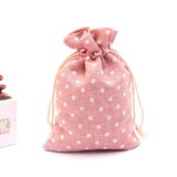 10pcs Dots Cotton Bags Wedding Party Favor Drawstring Gift Bag Candy Jewelry Pou