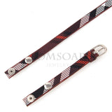 10pcs Leopard Floral PU Leather Bracelet Bands for Locket Coin Frame Bracelets