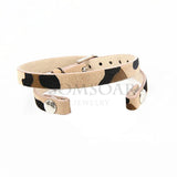 10pcs Leopard Floral PU Leather Bracelet Bands for Locket Coin Frame Bracelets