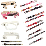 10pcs Leopard Floral PU Leather Bracelet Bands for Locket Coin Frame Bracelets