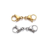 10pcs Double Lobster Clasp Extender Silver Clasps DIY Jewelry Making