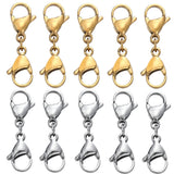 10pcs Double Lobster Clasp Extender Silver Clasps DIY Jewelry Making