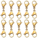10pcs Double Lobster Clasp Extender Silver Clasps DIY Jewelry Making