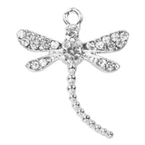 10pcs Dragonfly Rhinestone Dangle Charms DIY for Bracelet Necklace Bag