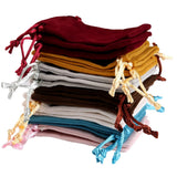 10pcs Drawstring High Velvet Bag Short Plush Multi-color for Jewelry Packaging