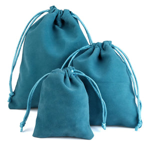 10pcs Drawstring High Velvet Bag Short Plush Multi-color for Jewelry Packaging