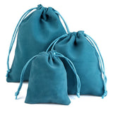10pcs Drawstring High Velvet Bag Short Plush Multi-color for Jewelry Packaging
