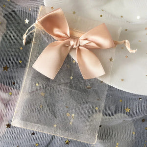 10pcs Butterfly Organza Gift Bags Drawstring Jewelry Wedding Pouches