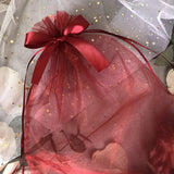 10pcs Butterfly Organza Gift Bags Drawstring Jewelry Wedding Pouches