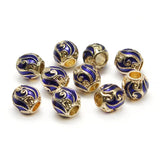 10pcs Drop Oil Cloisonne Spacer Beads for Jewelry Making