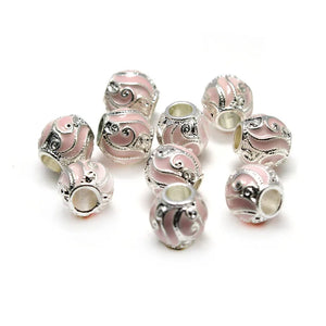 10pcs Drop Oil Cloisonne Spacer Beads for Jewelry Making