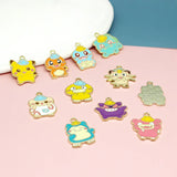 10pcs/lot Enamel Cat Duck Charms Pendant DIY Jewelry Making