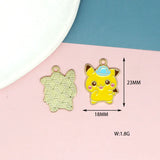 10pcs/lot Enamel Cat Duck Charms Pendant DIY Jewelry Making