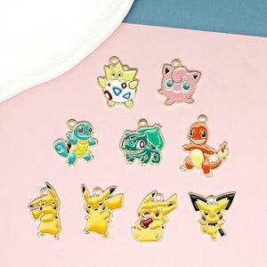 10pcs Enamel Cartoon Squirrel Evil Elf Charms DIY Jewelry Making