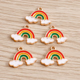 Colorful Rainbow Clouds Flower Charms for Jewelry Making