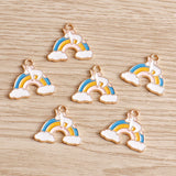 Colorful Rainbow Clouds Flower Charms for Jewelry Making