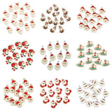 10pcs Santa Claus Christmas Charms for Jewelry Making DIY