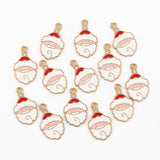 10pcs Santa Claus Christmas Charms for Jewelry Making DIY