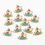 10pcs Santa Claus Christmas Charms for Jewelry Making DIY