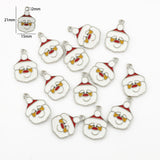 10pcs Santa Claus Christmas Charms for Jewelry Making DIY