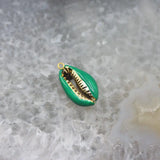10pcs Golden Plated Cowrie Shell Charms Enamel Coated Jewelry Bulk