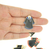 Enamel Metal Uniform Charms for DIY Jewelry Making Findings